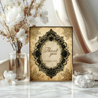 Black Lace Oval Frame Wedding Individual Table Plan Sign