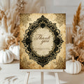 Lace Oval Wedding Thank You Sign