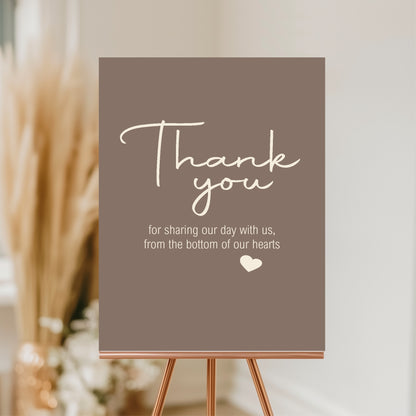 Earth Thank You Wedding Party Sign