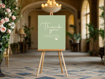 Willow Thank You Wedding Party Sign
