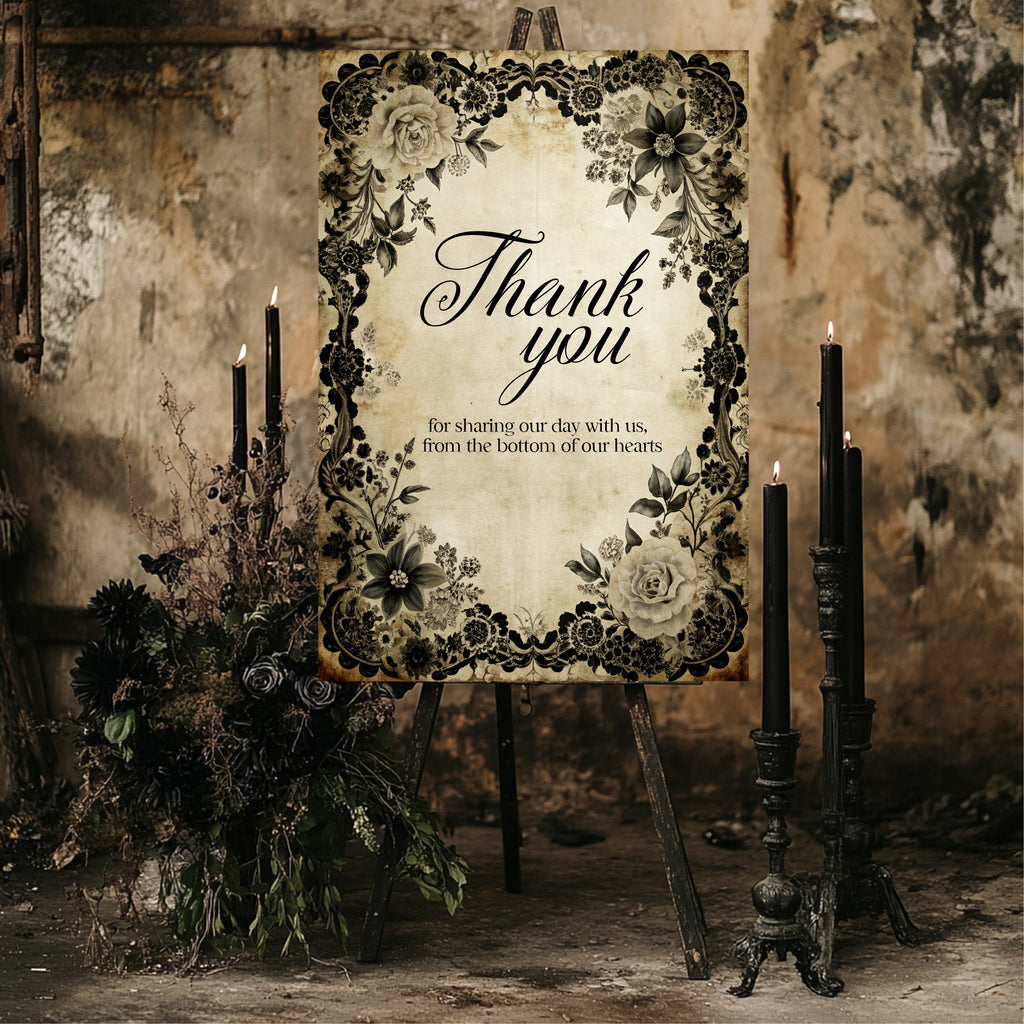 Black Rose Essentials Wedding Signage Bundle
