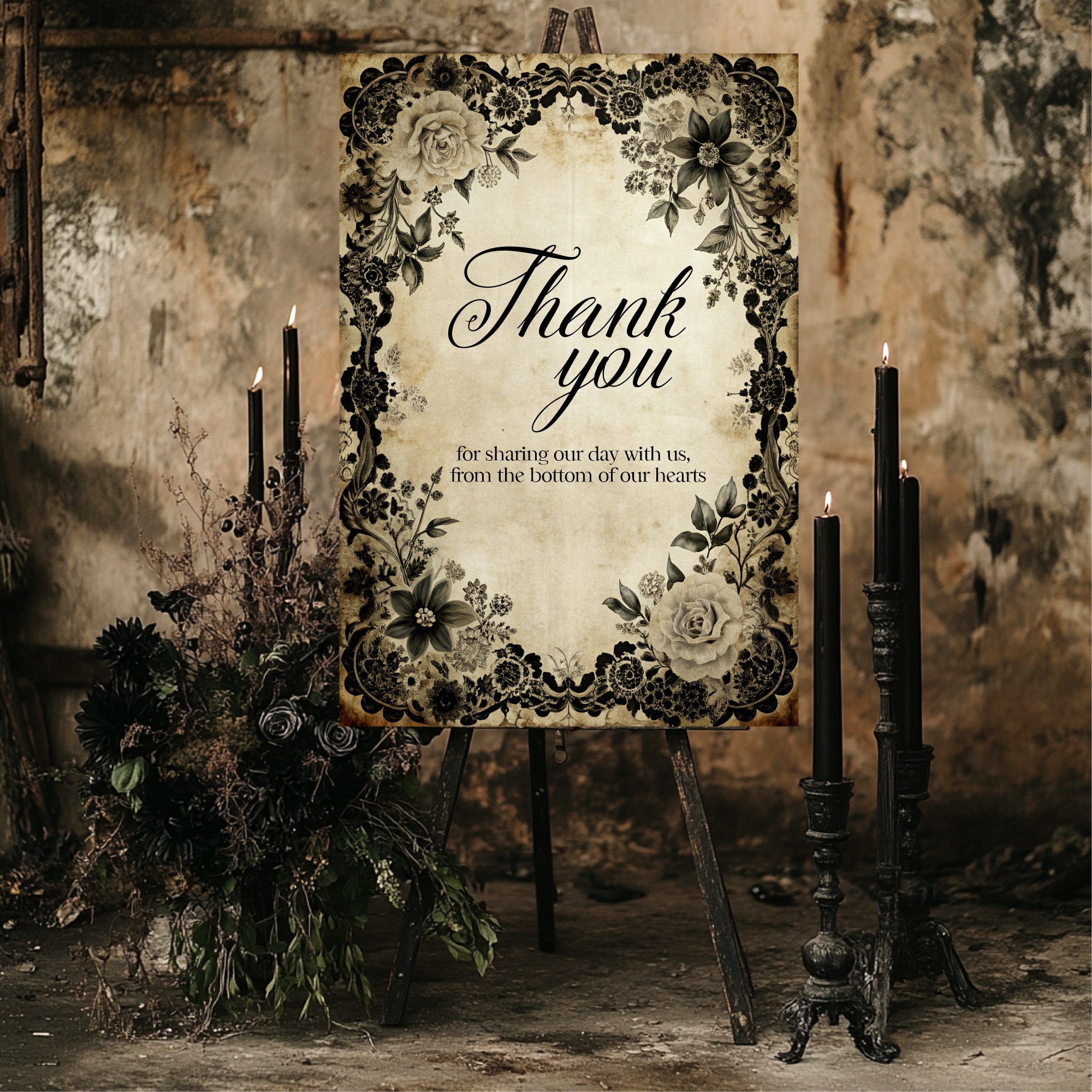 Black Rose Essentials Wedding Signage Bundle