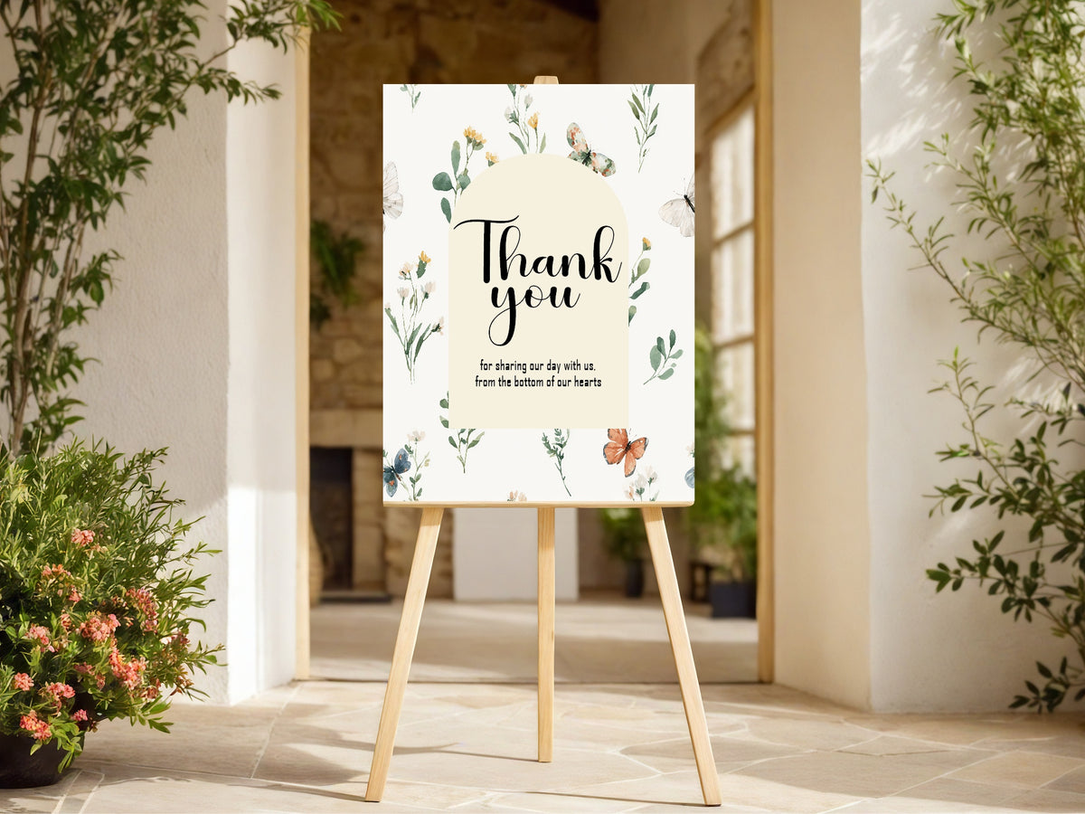 Wildflowers Complete Wedding Sign Bundle – coordinated wedding signage, image 13