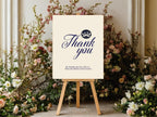 Celestial Swan wedding thank you sign detail