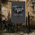 Gothic Thank You Wedding Party Sign - Larosier Prints
