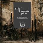 Gothic Wedding Thank You Sign | Alternative Wedding Decor