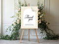 Dark Romance Vintage Moth Wedding Thank You Sign | 13. Thank you