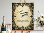 Black Lace Gothic Wedding Signage Bundle | Complete