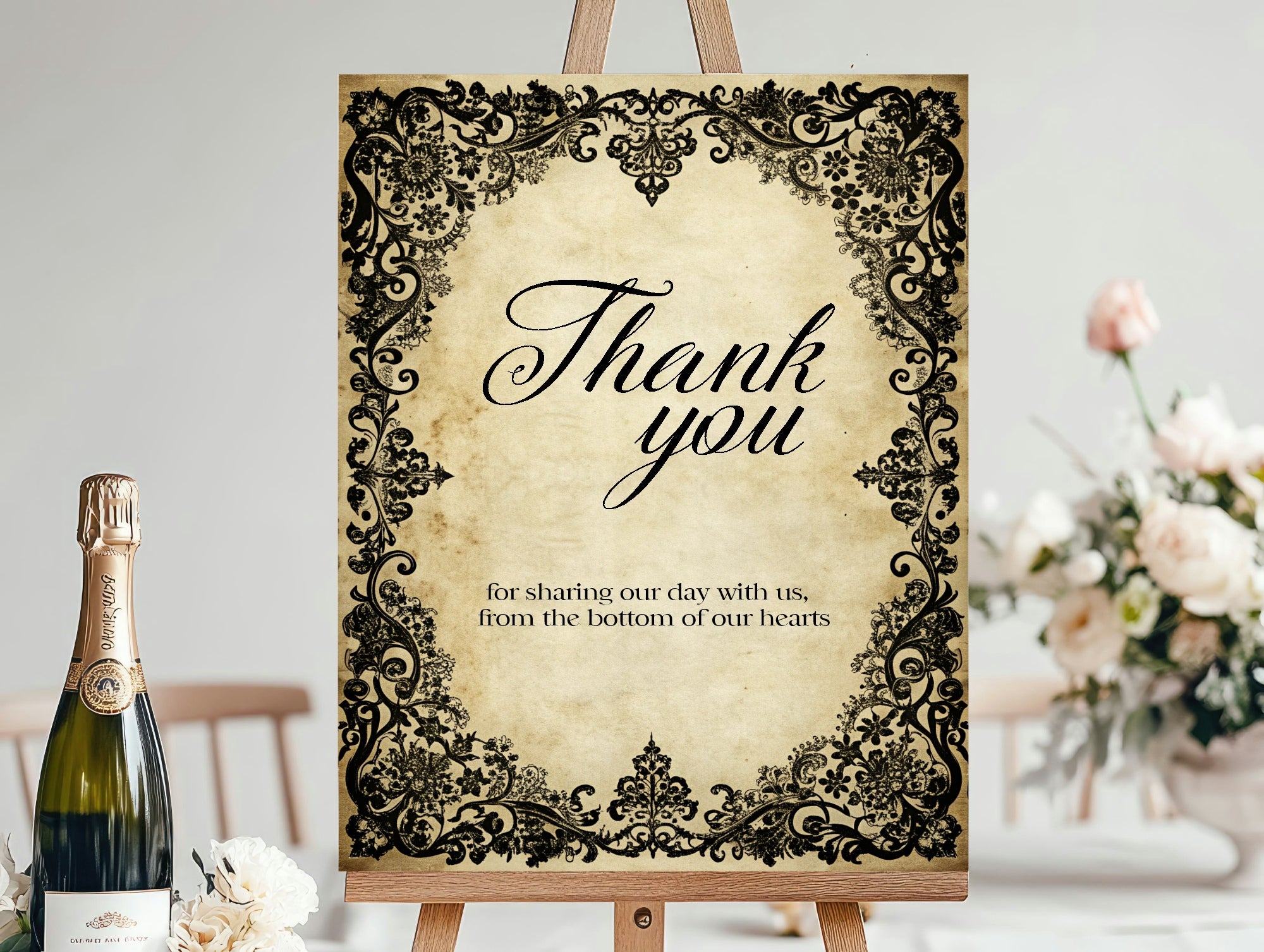 Black Lace Complete Wedding Signage Bundle