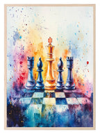 Chessboard Print | Watercolour| Hobbies Wall Art - Larosier Prints