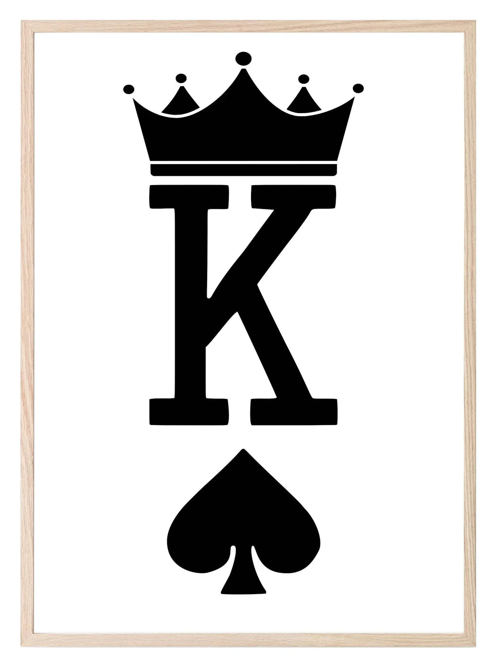 K of Spades Print | King Of Spades | Bedroom Wall Art - Larosier Prints
