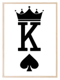 K of Spades Print | King Of Spades | Bedroom Wall Art - Larosier Prints