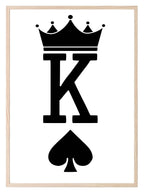 K of Spades Print | King Of Spades | Bedroom Wall Art - Larosier Prints