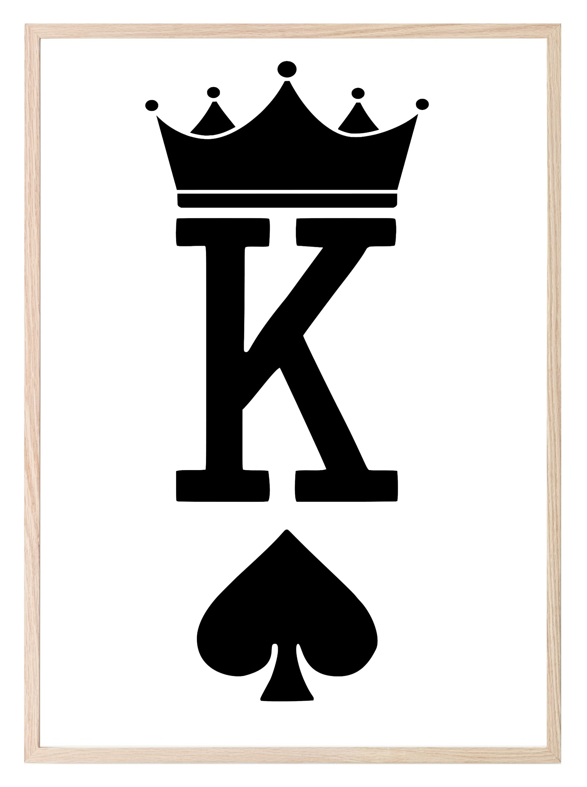 K of Spades Print | King Of Spades | Bedroom Wall Art