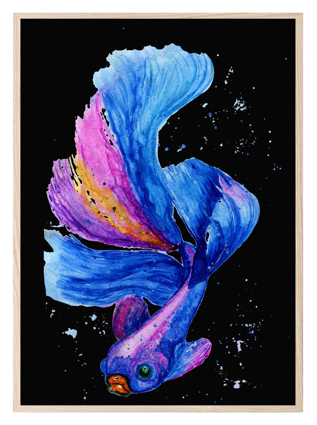 Colourful Fish Print | Watercolour Wall Art - Larosier Prints