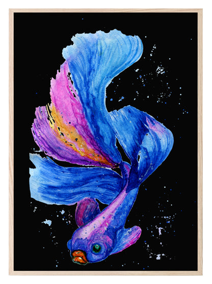 Colourful Fish Print | Watercolour Wall Art