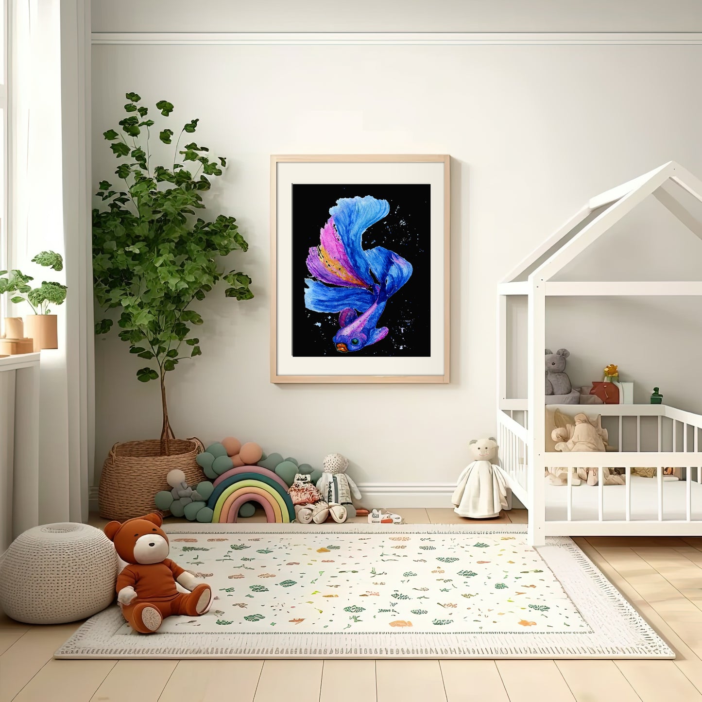 Colourful Fish Print | Watercolour Wall Art