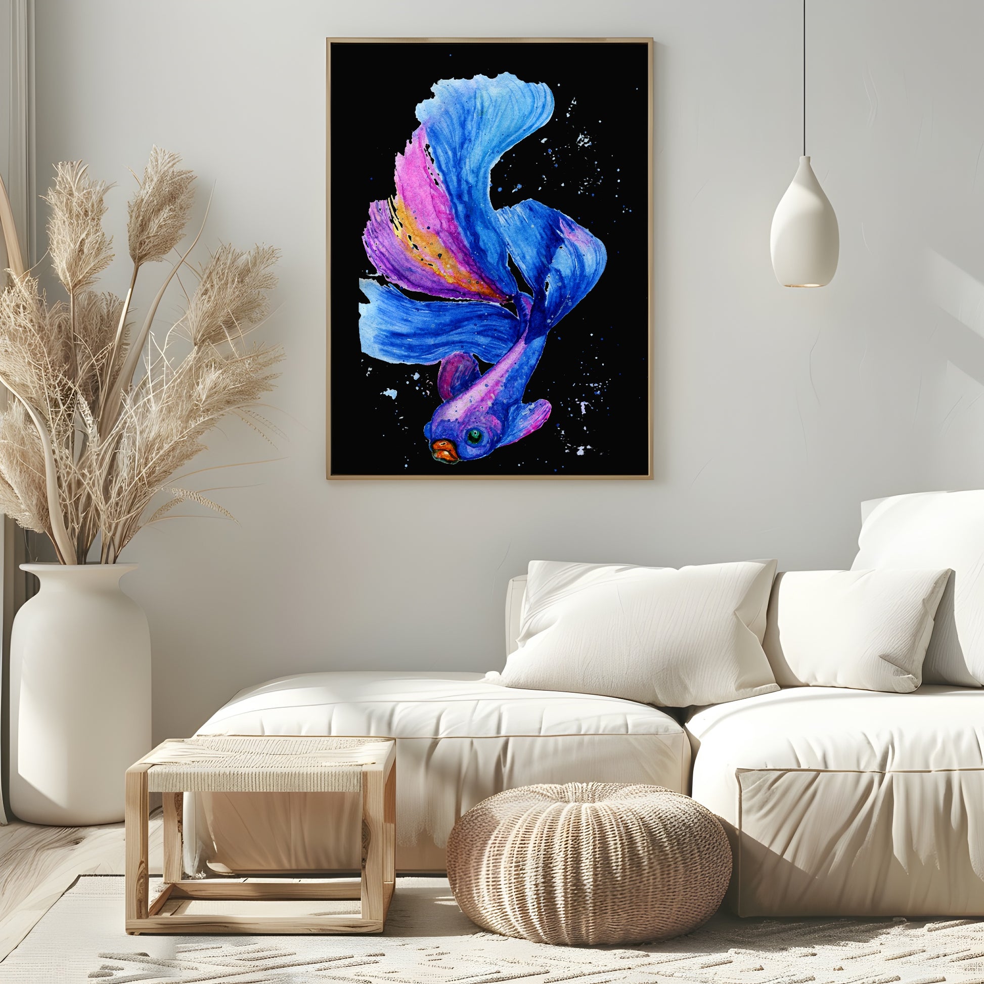 Colourful Fish Print | Watercolour Wall Art