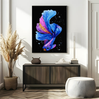 Colourful Fish Print | Watercolour Wall Art