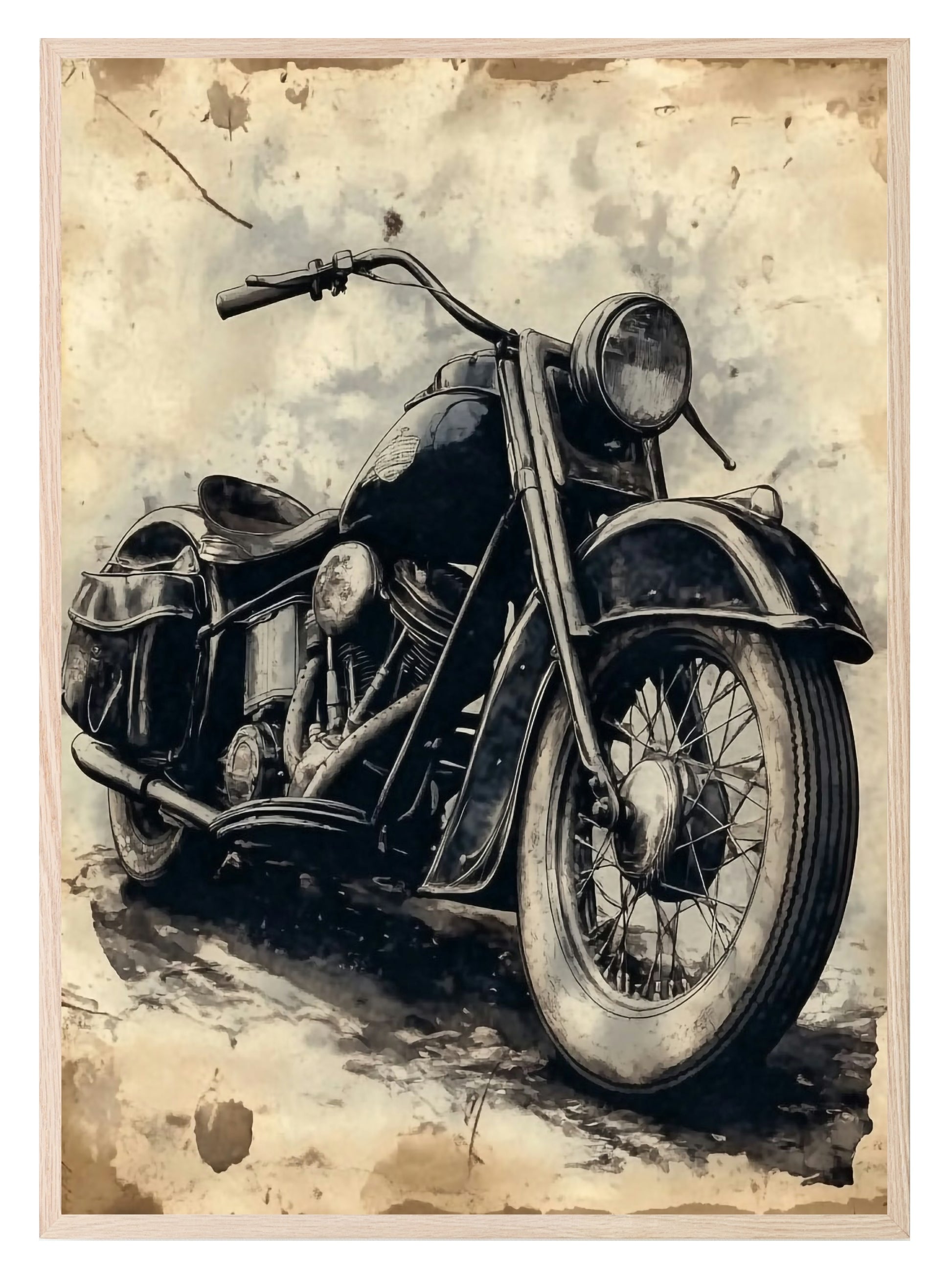 Motorcycle Print | Vintage Wall Art