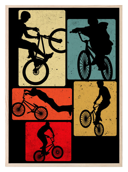 Cycling Print | Colourful | Hobbies Wall Art