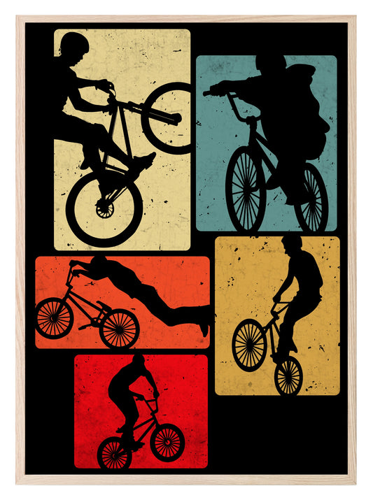 Cycling Print | Colourful | Hobbies Wall Art