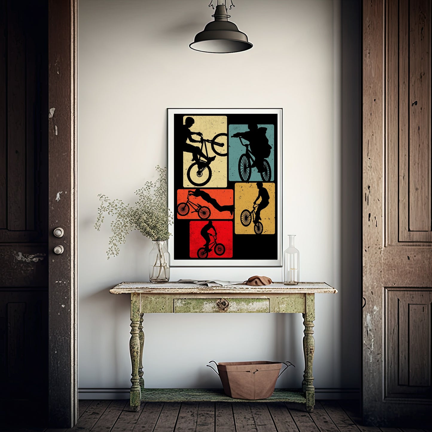 Cycling Print | Colourful | Hobbies Wall Art