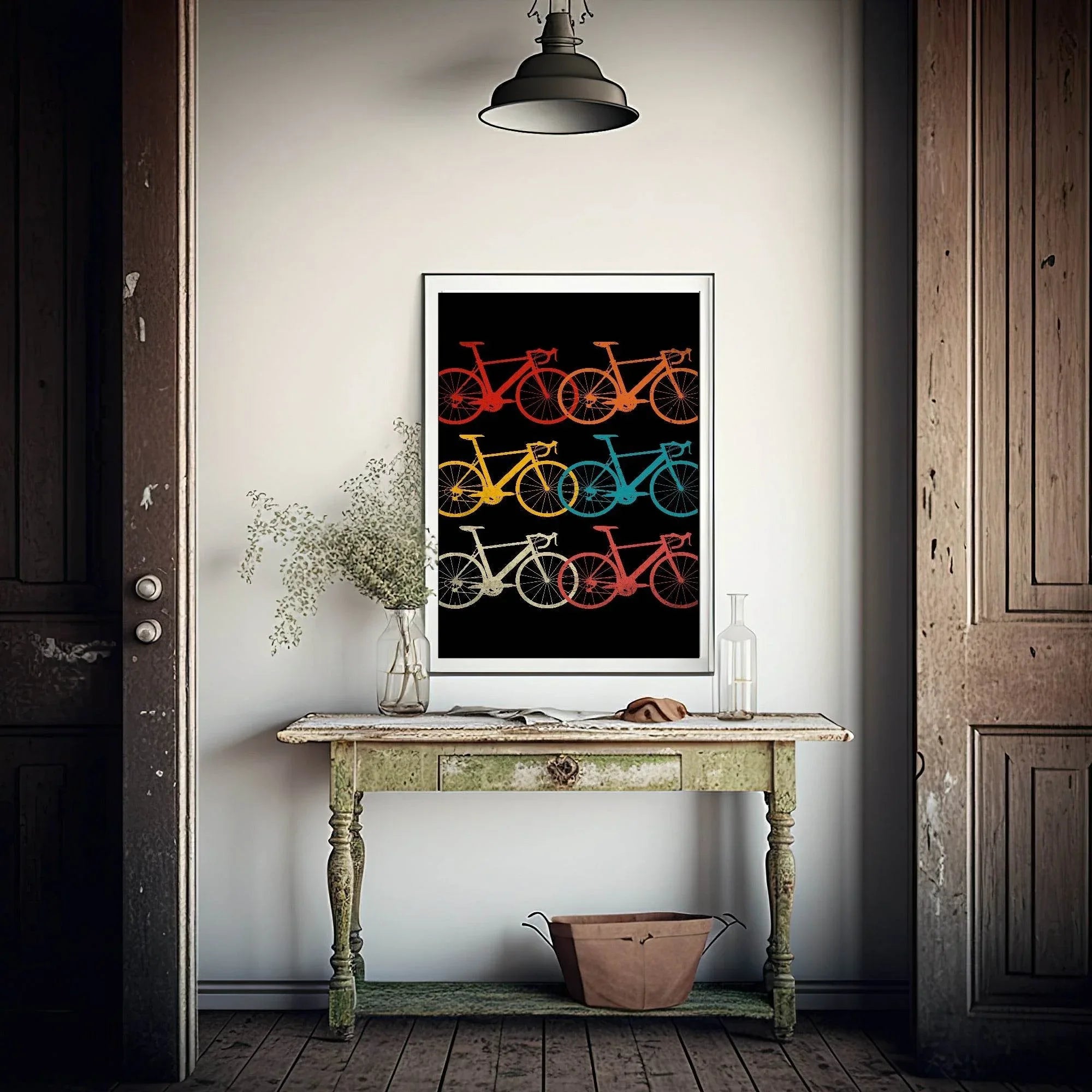 Colourful Bikes Print | Hobbies Wall Art - Larosier Prints