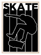 Skate Print | Black & White | Hobbies Wall Art - Larosier Prints