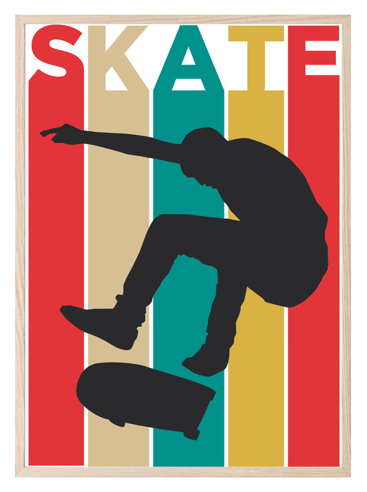 Skate Print | Multicolour | Hobbies Wall Art