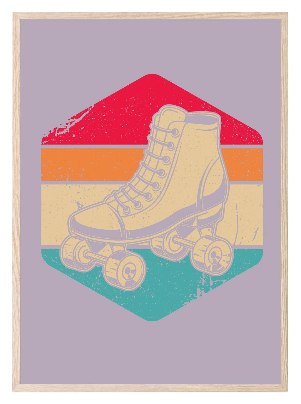 Colourful Roller Skating Print | Hobbies Wall Art - Larosier Prints