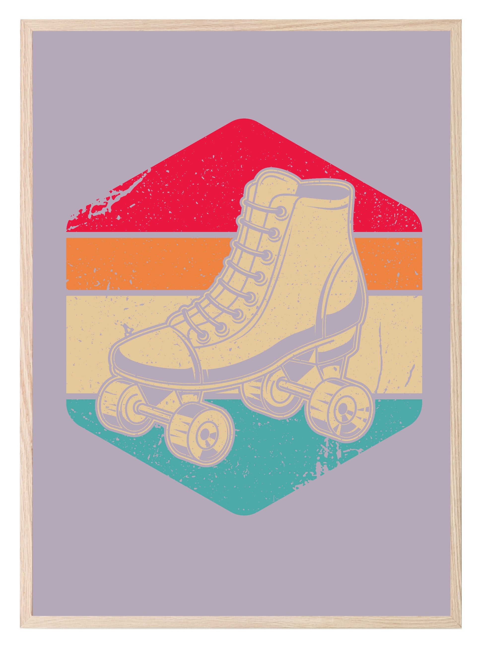 Colourful Roller Skating Print | Hobbies Wall Art