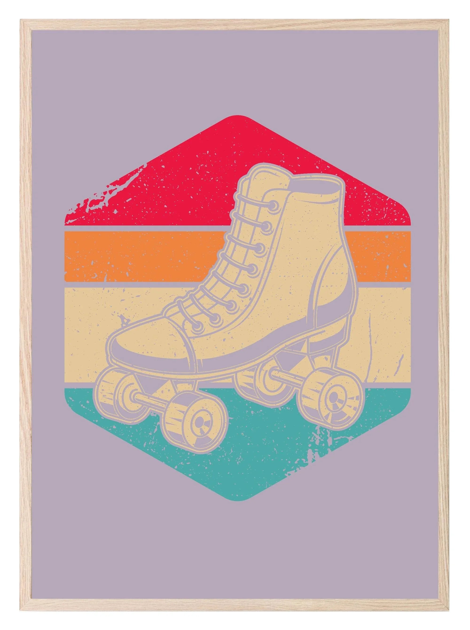Colourful Roller Skating Print | Hobbies Wall Art - Larosier Prints