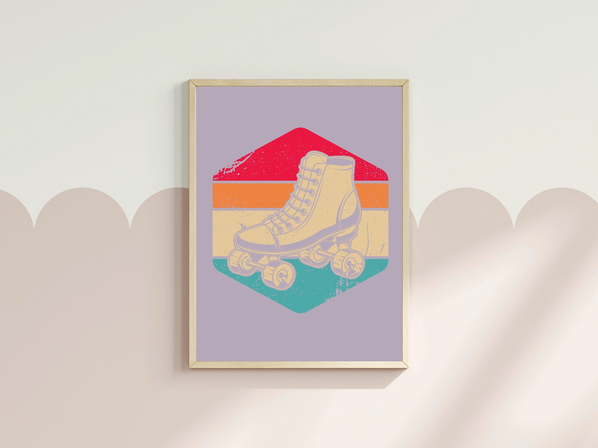 Colourful Roller Skating Print | Hobbies Wall Art