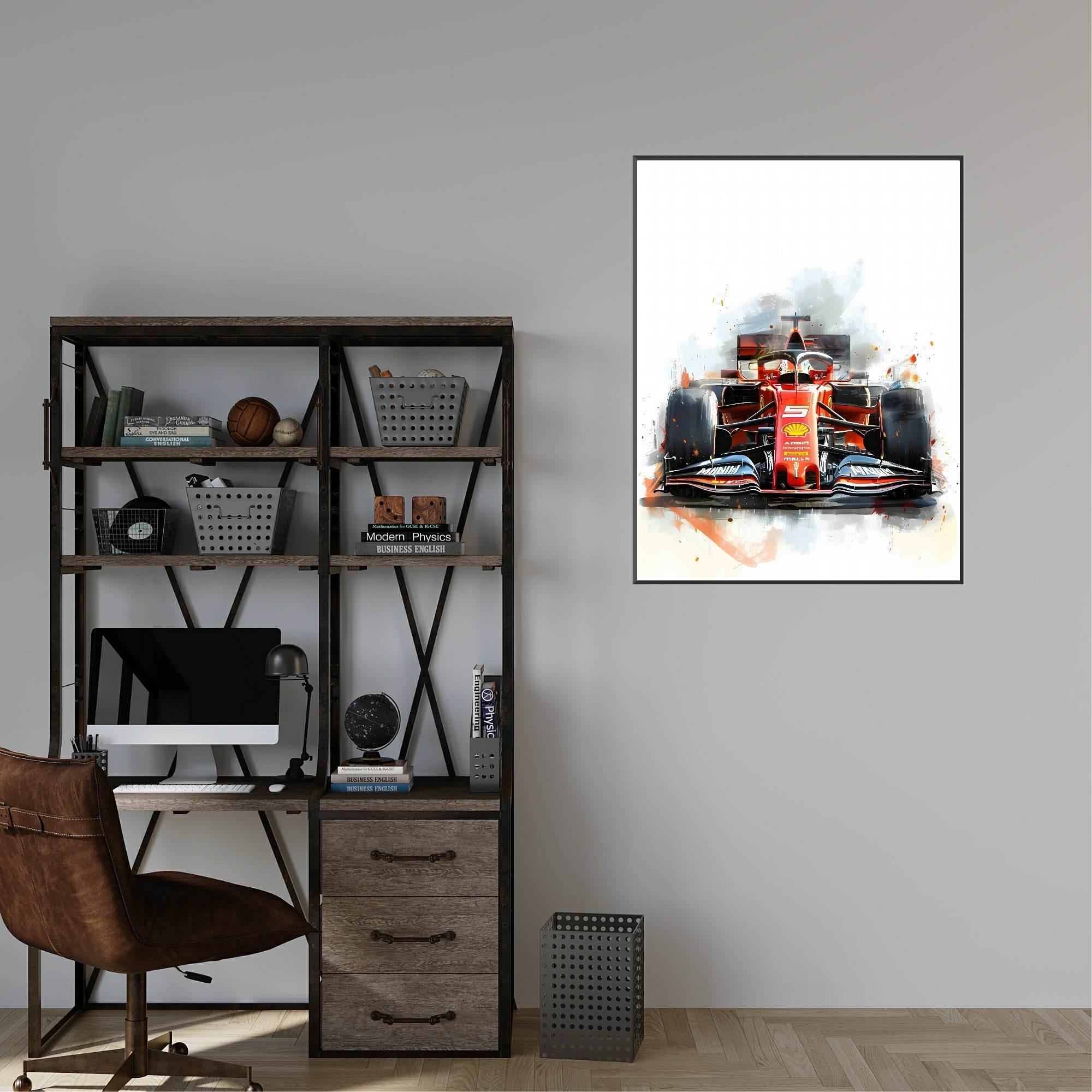 Red Race Car Print | Grand Prix Wall Art - Larosier Prints
