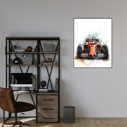 Red Race Car Print | Grand Prix Wall Art