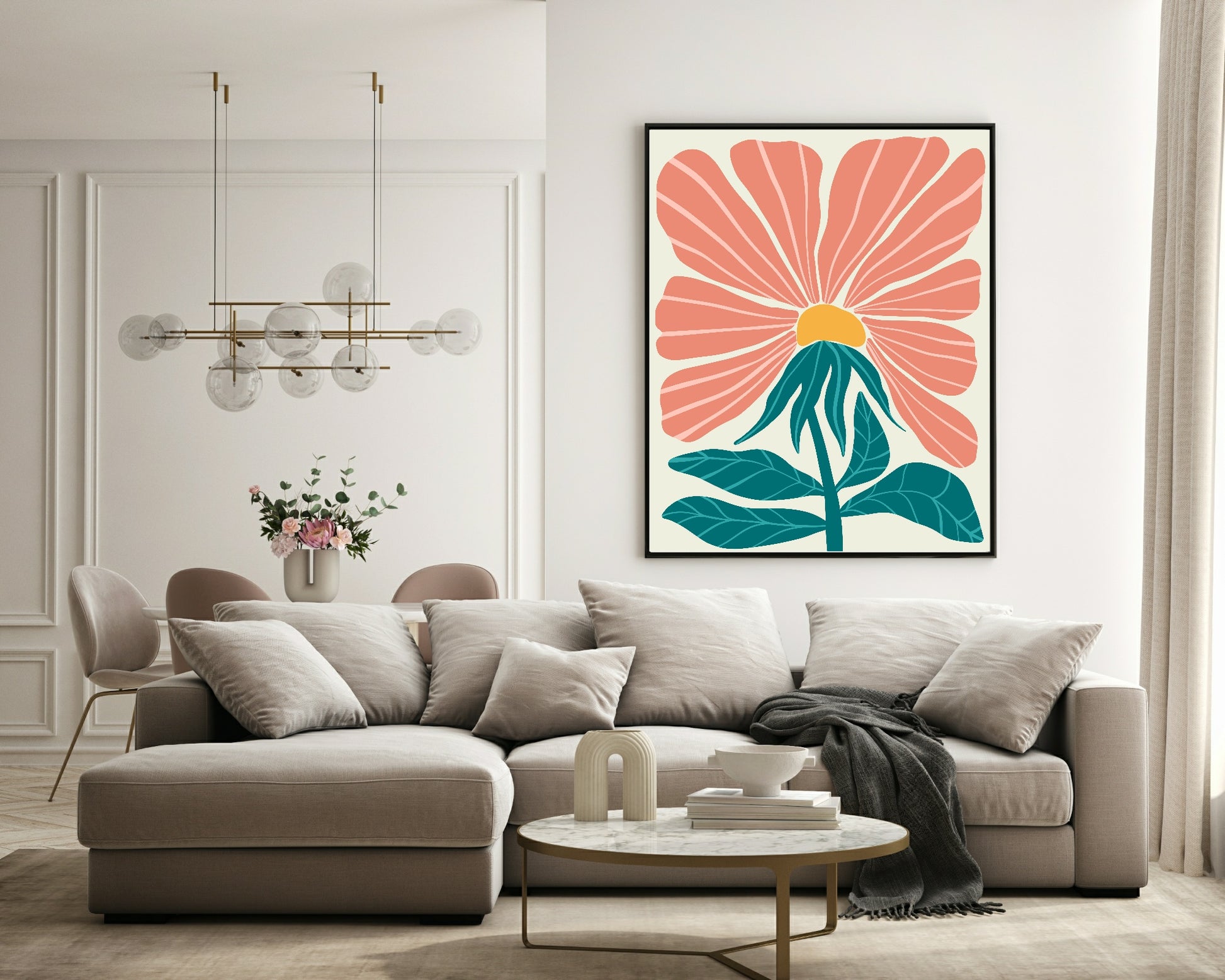 Abstract Flower Print II | Botanical Wall Art