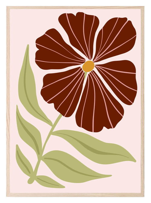 Abstract Flower Print IV | Botanical Wall Art - Larosier Prints