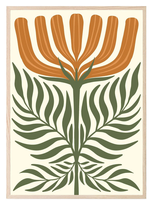 Abstract Flower Print V | Botanical Wall Art - Larosier Prints