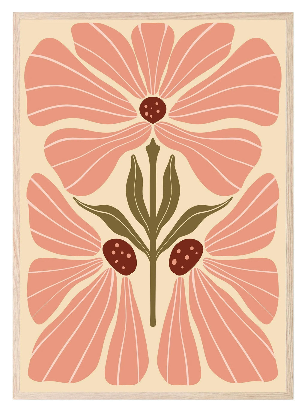 Abstract Flower Print VII | Botanical Wall Art - Larosier Prints