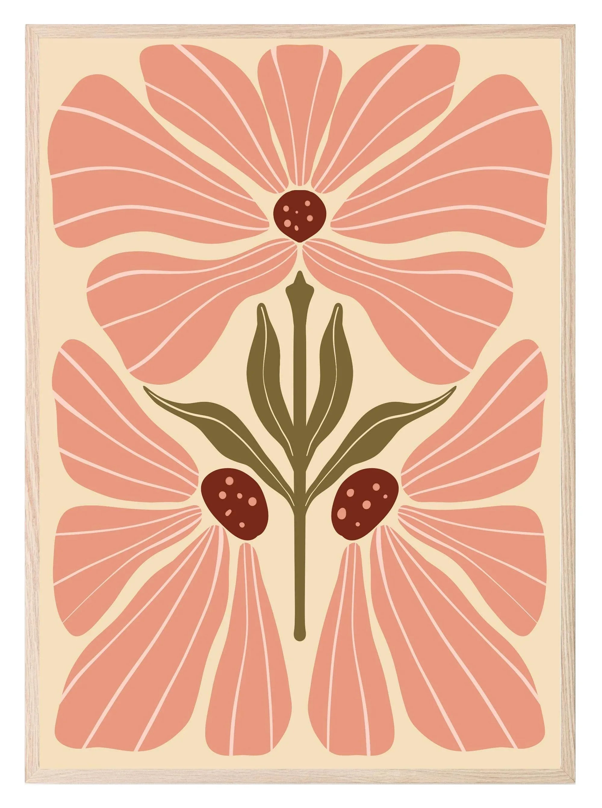 Abstract Flower Print VII | Botanical Wall Art - Larosier Prints