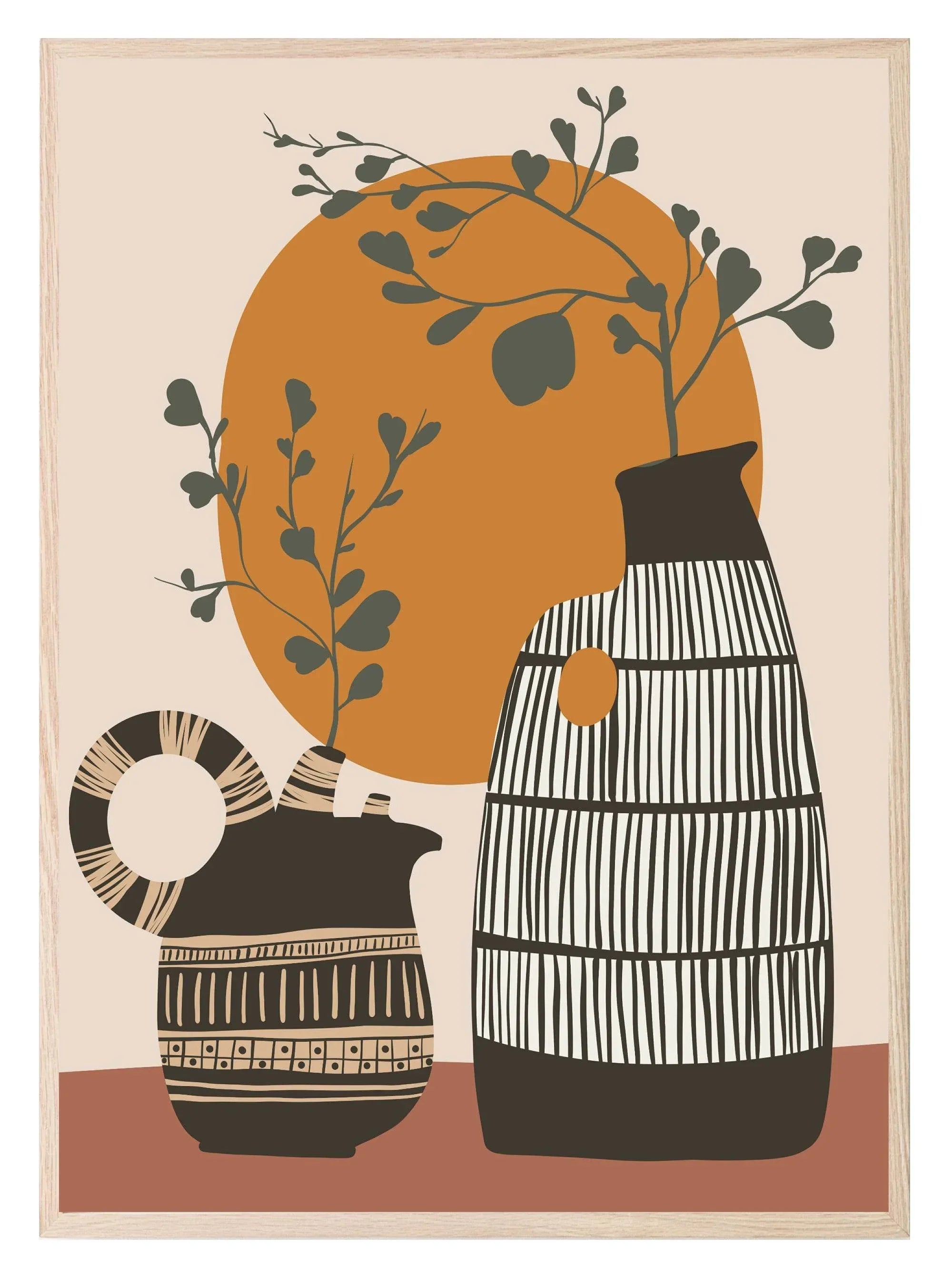 Abstract Patterned Vases | Botanical Wall Art - Larosier Prints