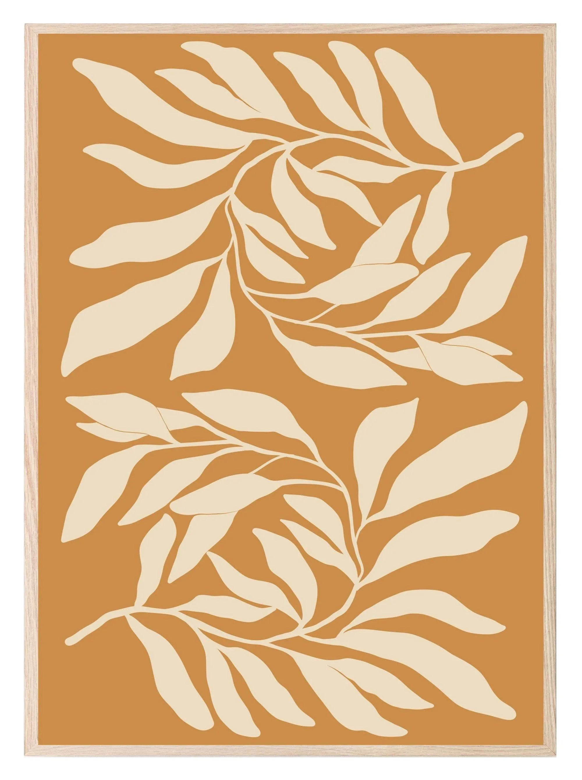 Mustard Vines Print | Botanical Wall Art - Larosier Prints