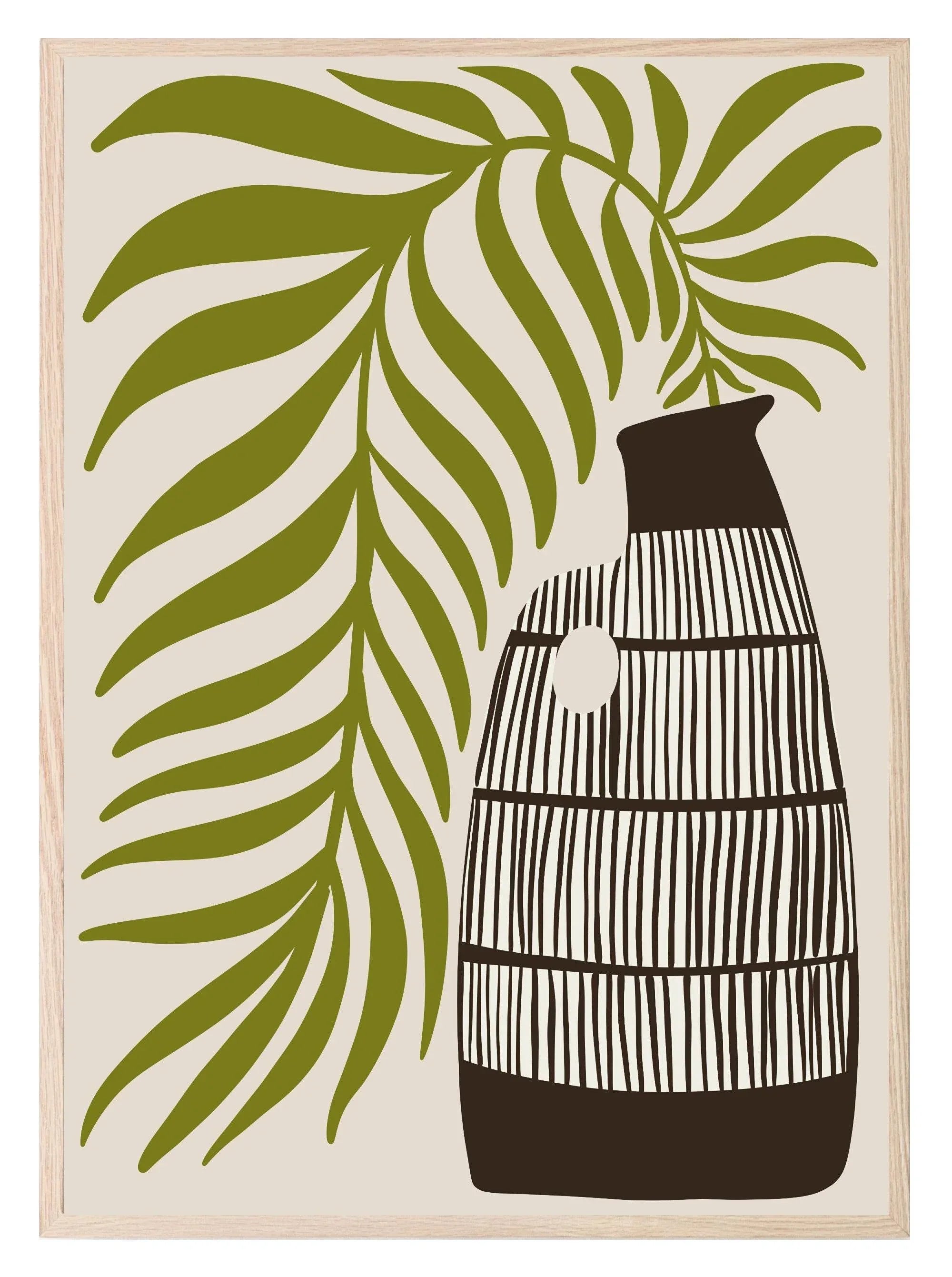 Patterned Vase Print | Botanical Wall Art - Larosier Prints