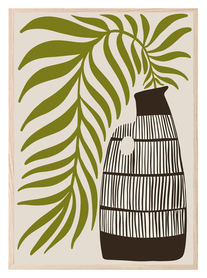 Patterned Vase Print | Botanical Wall Art