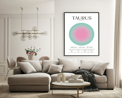 Star Sign Prints | Zodiac | Horoscope | Colourful | Astrology Wall Art