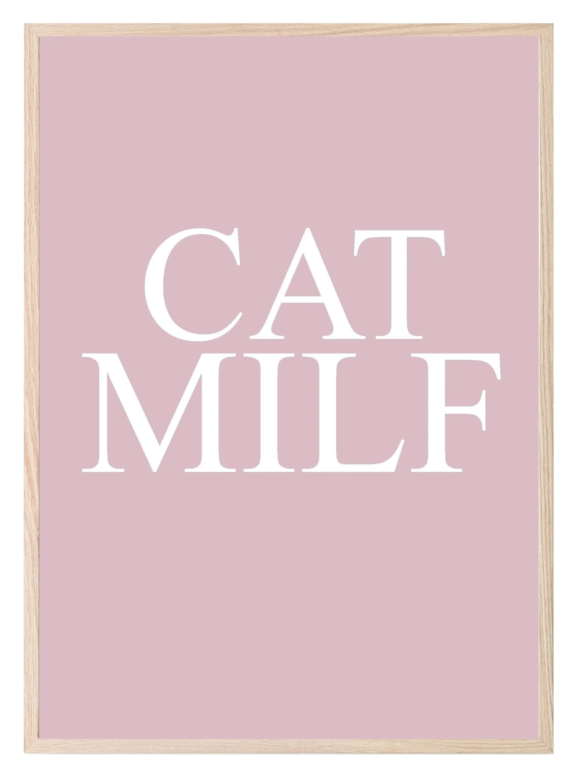 Cat MILF / DILF Print | Fun Pet Lovers Wall Art - Larosier Prints