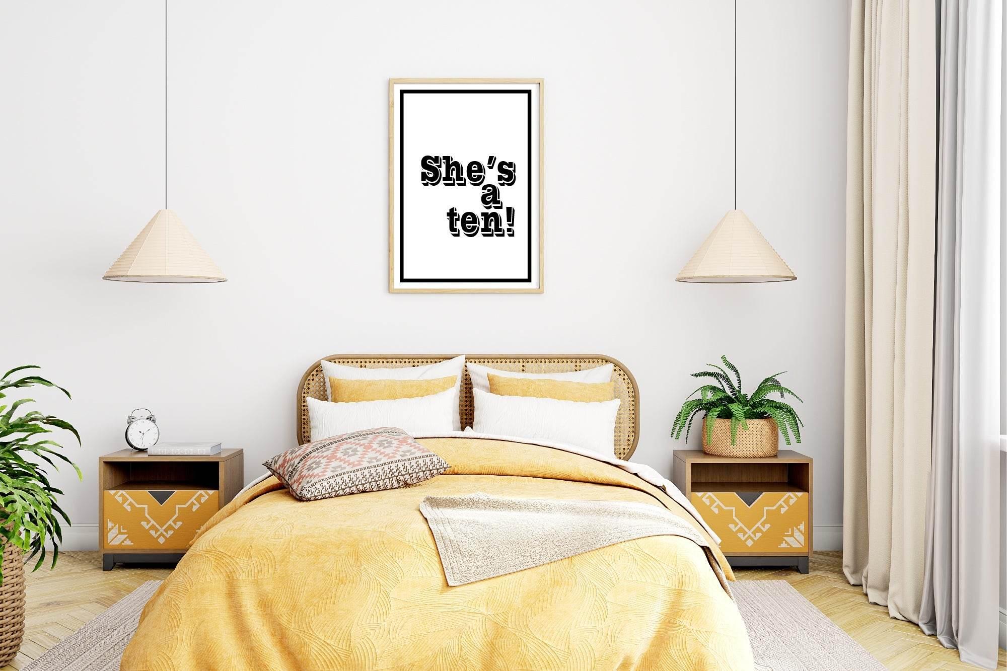 She's A Ten! Print | Love Wall Art - Larosier Prints