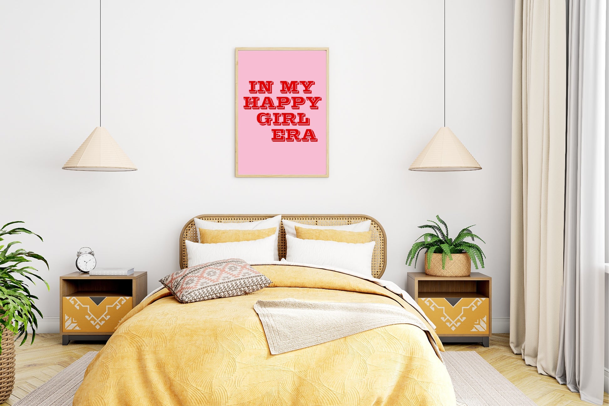 In My Happy Girl Era Print | Pink Fun Wall Art