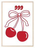 Cherry Angel Number Print | Coquette Wall Art - Larosier Prints